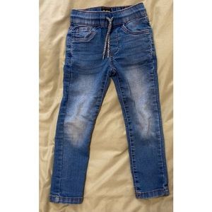 Boys Lee stretchy denim joggers size 4 long